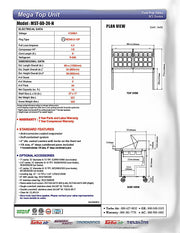 Turbo Air MST-60-24-N M3 Series 60" 2 Door Mega Top Stainless Steel Refrigerated Sandwich Prep Table - Donut-Equipment.com