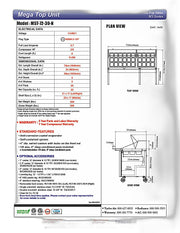 Turbo Air MST-72-30-N M3 Series 72" 3 Door Mega Top Stainless Steel Refrigerated Sandwich Prep Table - Donut-Equipment.com