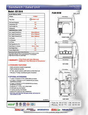 Turbo Air JST-36-N 36" 1 Door Side Mount Compressor Refrigerated Sandwich Prep Table - Donut-Equipment.com