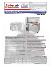 Turbo Air JBT-48-N 47" Stainless Steel Refrigerated Buffet Display Table - Donut-Equipment.com