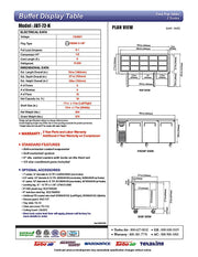 Turbo Air JBT-72-N 71" Stainless Steel Refrigerated Buffet Display Table - Donut-Equipment.com