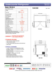 Turbo Air PUR-60-N 60 1/4" W Undercounter Refrigerator w/ 2 Sections & 2 Doors - Donut-Equipment.com