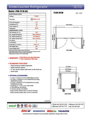 Turbo Air PUR-72-N 72 5/8" W Undercounter Refrigerator w/ 2 Sections & 2 Doors - Donut-Equipment.com