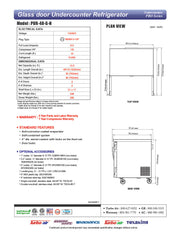 Turbo Air PUR-48-G-N 48 1/4" W Undercounter Refrigerator w/ 2 Sections & 2 Glass Doors - Donut-Equipment.com