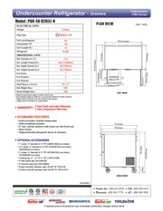 Turbo Air PUR-48-D2R-N 48 1/4" W Undercounter Refrigerator w/ (2) Sections - (1) Door & (2) Drawers - Donut-Equipment.com
