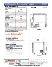 Turbo Air PUR-48-D2R-N 48 1/4" W Undercounter Refrigerator w/ (2) Sections - (1) Door & (2) Drawers - Donut-Equipment.com