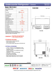 Turbo Air PUR-72-D4-N 72 5/8" W Undercounter Refrigerator w/ 2 Sections & 4 Drawers - Donut-Equipment.com