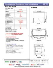 Turbo Air PUR-60-FB-N 60 1/4" W Undercounter Refrigerator w/ 2 Section & 2 Doors, Front Breathing - Donut-Equipment.com