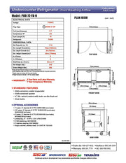 Turbo Air PUR-72-FB-N 70 5/8" W Undercounter Refrigerator w/ 2 Section & 2 Doors, Front Breathing - Donut-Equipment.com