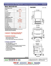 Turbo Air PUR-28-D2-FB-N 27 1/2" W Undercounter Refrigerator w/ 1 Section & 2 Drawers, Front Breathing - Donut-Equipment.com
