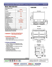 Turbo Air PUR-48-D4-FB-N 48 1/4" W Undercounter Refrigerator w/ (2) Section & (4) Drawers, Front Breathing - Donut-Equipment.com