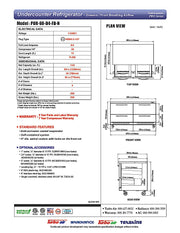 Turbo Air PUR-60-D4-FB-N 60 1/4" W Undercounter Refrigerator w/ 2 Section & 4 Drawers, Front Breathing - Donut-Equipment.com