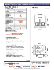 Turbo Air TUR-48SD-D4-N 48 1/4" W Undercounter Refrigerator w/ 2 Sections & 4 Drawers - Donut-Equipment.com