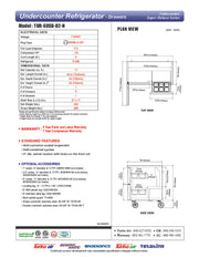 Turbo Air TUR-60SD-D2-N 60 1/4" W Undercounter Refrigerator w/ 2 Section, 1 Door & 2 Drawers - Donut-Equipment.com