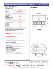 Turbo Air TUR-60SD-D4-N 60 1/4" W Undercounter Refrigerator w/ 2 Sections & 4 Drawers - Donut-Equipment.com