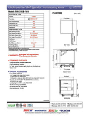 Turbo Air TUR-28SD-FB-N 27" 1-Section Undercounter Refrigerator w/ 1 Door - Donut-Equipment.com