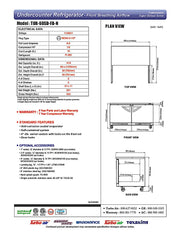 Turbo Air TUR-60SD-FB-N 60 1/4" W Undercounter Refrigerator w/ 2 Sections, Solid Doors & Front Breathing - Donut-Equipment.com