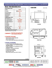 Turbo Air TUR-48SD-D2R(L)-FB-N 48 1/4" W Undercounter Refrigerator w/ 2 Drawers, 1 Door & Front Breathing - Donut-Equipment.com