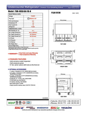 Turbo Air TUR-48SD-D4-FB-N 48 1/4" W Undercounter Refrigerator w/ 2 Sections, 4 Drawers & Front Breathing - Donut-Equipment.com