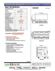 Turbo Air TUR-72SD-D6-FB-N 72 1/4" W Undercounter Refrigerator w/ 3 Sections, 6 Drawers & Front Breathing - Donut-Equipment.com