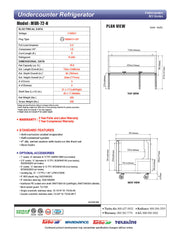 Turbo Air MUR-72-N 72 1/4" W Undercounter Refrigerator w/ 3 Sections & 3 Solid Doors - Donut-Equipment.com
