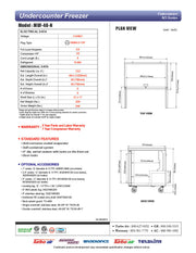 Turbo Air MUF-48-N 48 1/4" W Undercounter Freezer w/ 2 Sections & 2 Solid Doors - Donut-Equipment.com