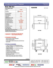 Turbo Air MUF-48-N 48 1/4" W Undercounter Freezer w/ 2 Sections & 2 Solid Doors - Donut-Equipment.com