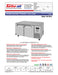 Turbo Air JUF-67D-N J Series 67" Extra Deep Undercounter Freezer w/ 2 Drawers & Side Mounted Compressor - Bakery Wholesalers