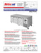 Turbo Air JUF-93D-N J Series 93" Extra Deep Undercounter Freezer w/ 3 Drawers & Side Mounted Compressor - Bakery Wholesalers