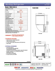 Turbo Air PWR-28-N 27 1/2" Worktop Refrigerator w/ 1 Section - Donut-Equipment.com