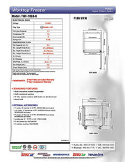 Turbo Air TWF-28SD-N 27 1/2" Super Deluxe Worktop Freezer w/ (1) Section, 1 Solid Door - Donut-Equipment.com