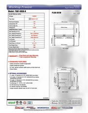 Turbo Air TWR-48SD-N 48 1/4" Super Deluxe Worktop Refrigerator w/ (2) Sections, 2 Solid Doors - Donut-Equipment.com