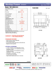 Turbo Air TWF-48SD-D4-N 48 1/4" Super Deluxe Worktop Freezer w/ (2) Sections, 4 Drawers - Donut-Equipment.com