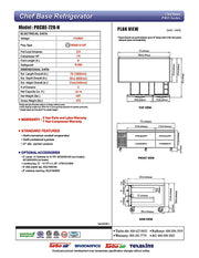 Turbo Air PRCBE-72R-N 72" PRO Series Chef Base w/ (4) Drawers - 115v - Donut-Equipment.com