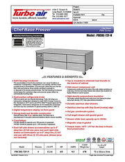 Turbo Air PRCBE-72F-N 72" PRO Series Chef Base Freezer w/ (4) Drawers – 115v - Donut-Equipment.com
