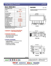 Turbo Air PRCBE-96F-N 96" PRO Series Chef Base Freezer w/ (4) Drawers – 115v - Donut-Equipment.com