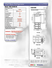 Turbo Air TCBE-36SDR-N6 35 5/8" Super Deluxe Chef Base Refrigerator w/ (2) Drawers – 115v - Donut-Equipment.com