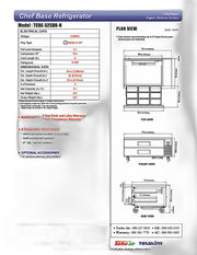 Turbo Air TCBE-52SDR-N 52 1/4" Super Deluxe Chef Base w/ (2) Drawers - 115v - Donut-Equipment.com