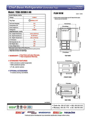 Turbo Air TCBE-36SDR-E-N6 41 5/8" Super Deluxe Chef Base w/ (2) Drawers - 115v - Donut-Equipment.com