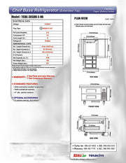 Turbo Air TCBE-36SDR-E-N6 41 5/8" Super Deluxe Chef Base w/ (2) Drawers - 115v - Donut-Equipment.com