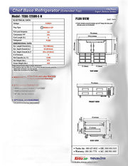 Turbo Air TCBE-72SDR-E-N 78" Super Deluxe Chef Base w/ 4 Drawers - 115v - Donut-Equipment.com