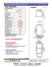 Turbo Air TGM-10SDB-N6 26" Black Super Deluxe Countertop Refrigerator w/ Glass Swing Door – Front Access, LED Lighting, 115v - Donut-Equipment.com