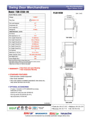 Turbo Air TGM-23SD-N6 27" White Super Deluxe Glass Door Refrigerator – LED Lighting, Front Access, Swing Door, 115v - Donut-Equipment.com
