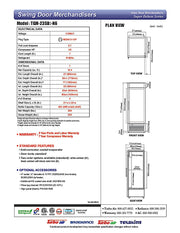 Turbo Air TGM-23SD-N6 27" White Super Deluxe Glass Door Refrigerator – LED Lighting, Front Access, Swing Door, 115v - Donut-Equipment.com