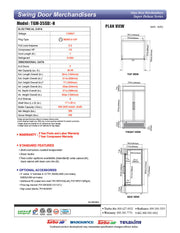 Turbo Air TGM-35SD-N 39 1/2" White Super Deluxe Glass Door Refrigerator – Two Swing Doors, LED Lighting, 115v - Donut-Equipment.com
