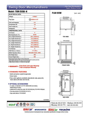 Turbo Air TGM-35SD-N 39 1/2" White Super Deluxe Glass Door Refrigerator – Two Swing Doors, LED Lighting, 115v - Donut-Equipment.com