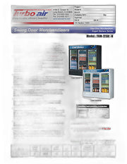 Turbo Air TGM-72SD-N 78" White Super Deluxe Glass Door Refrigerator – Three Swing Doors, LED Lighting, 115v - Donut-Equipment.com
