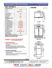 Turbo Air TGM-47SDH-N 51" White Super Deluxe Two Section Glass Door Merchandiser – (2) Left/Right Hinge Doors, 115v - Donut-Equipment.com