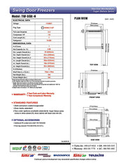 Turbo Air TGF-5SD-N 25" White Super Deluxe Countertop Display Freezer – (1) Swing Door, LED Lighting, Front Access, 115v - Donut-Equipment.com