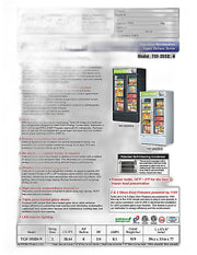 Turbo Air TGF-35SD-N 39 1/2" White Super Deluxe Two Section Display Freezer – (2) Swing Doors, LED Lighting, 115v - Donut-Equipment.com